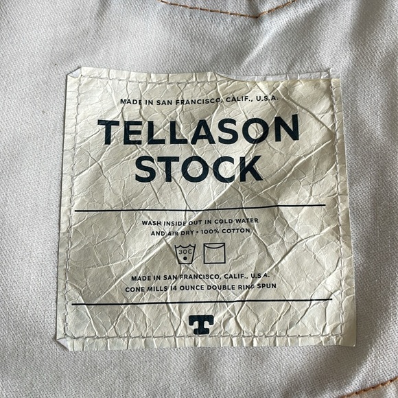 Tellason Stock 34w 36l. UNWASHED barely worn - Picture 6 of 6
